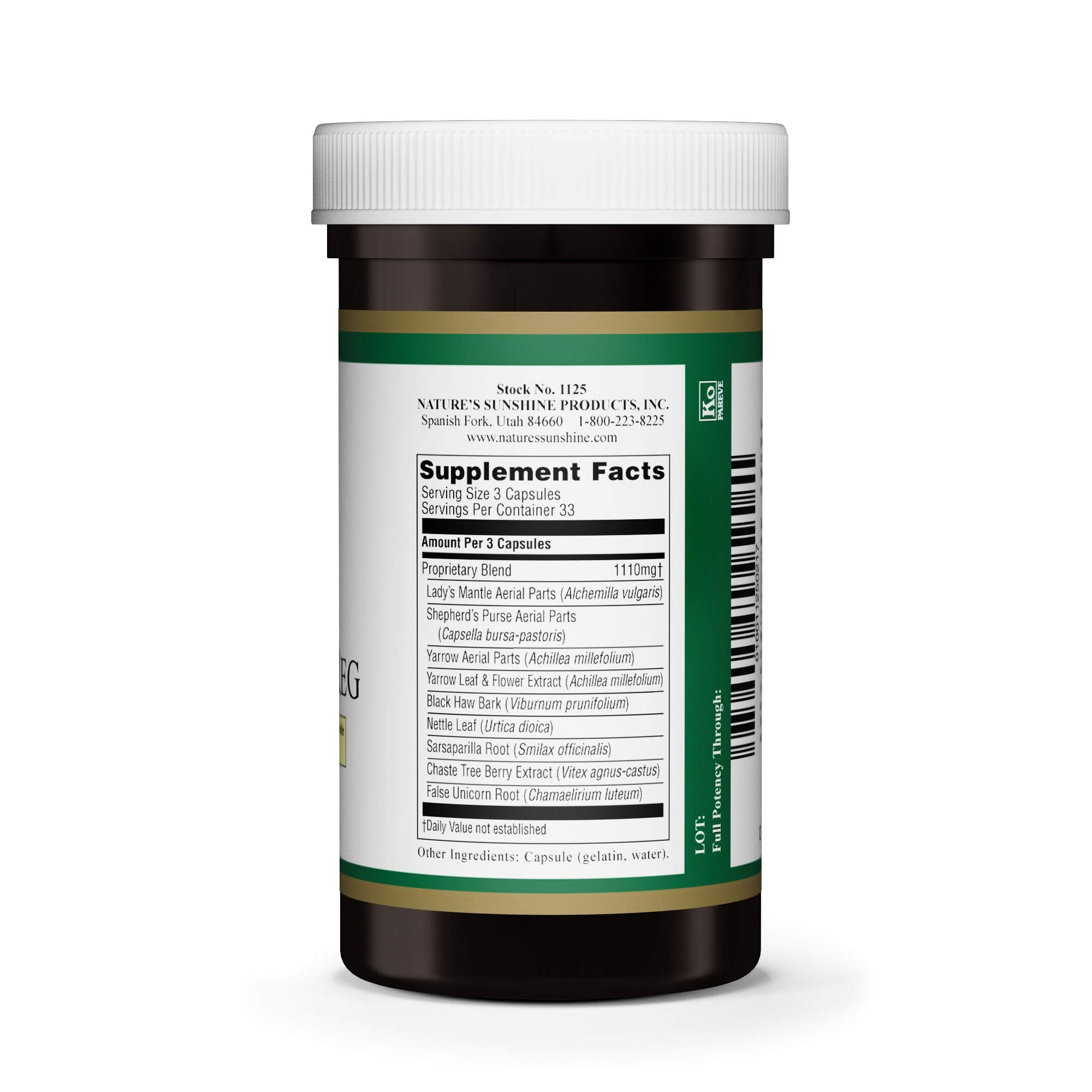 Nature's Sunshine Female Support Supplement 50g ingredients close-up