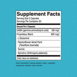Nature's Sunshine GABA Capsules opened bottle with capsules visible