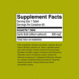Nature's Sunshine Garlic Supplement 400mg back view