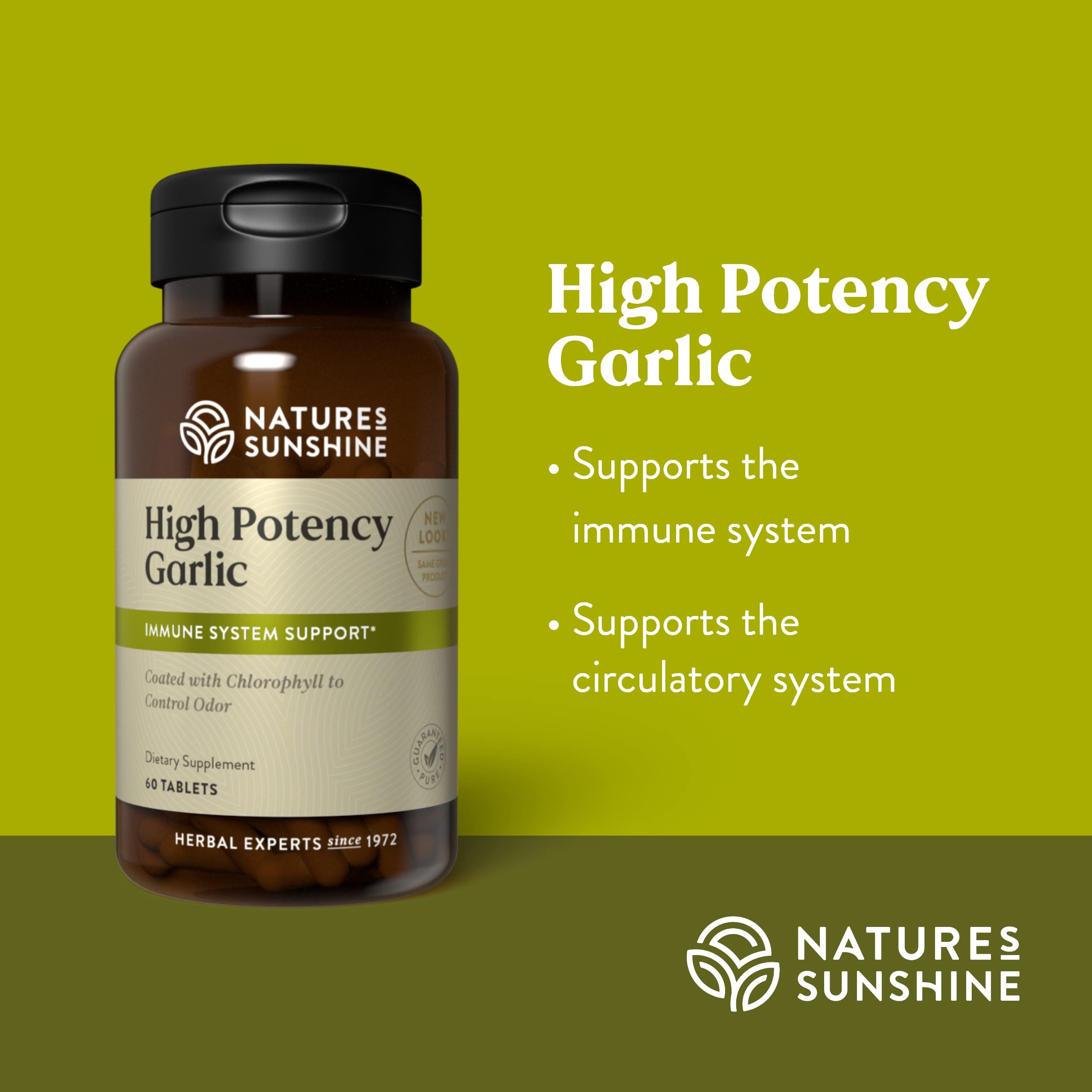 Nature's Sunshine Garlic Supplement 400mg packaging