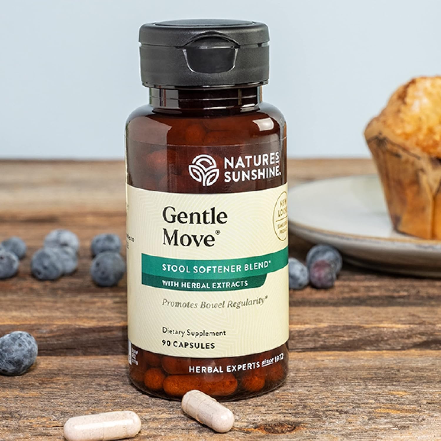 Nature's Sunshine Gentle Move bottle side view