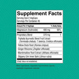 Nature's Sunshine Gentle Move nutritional information label