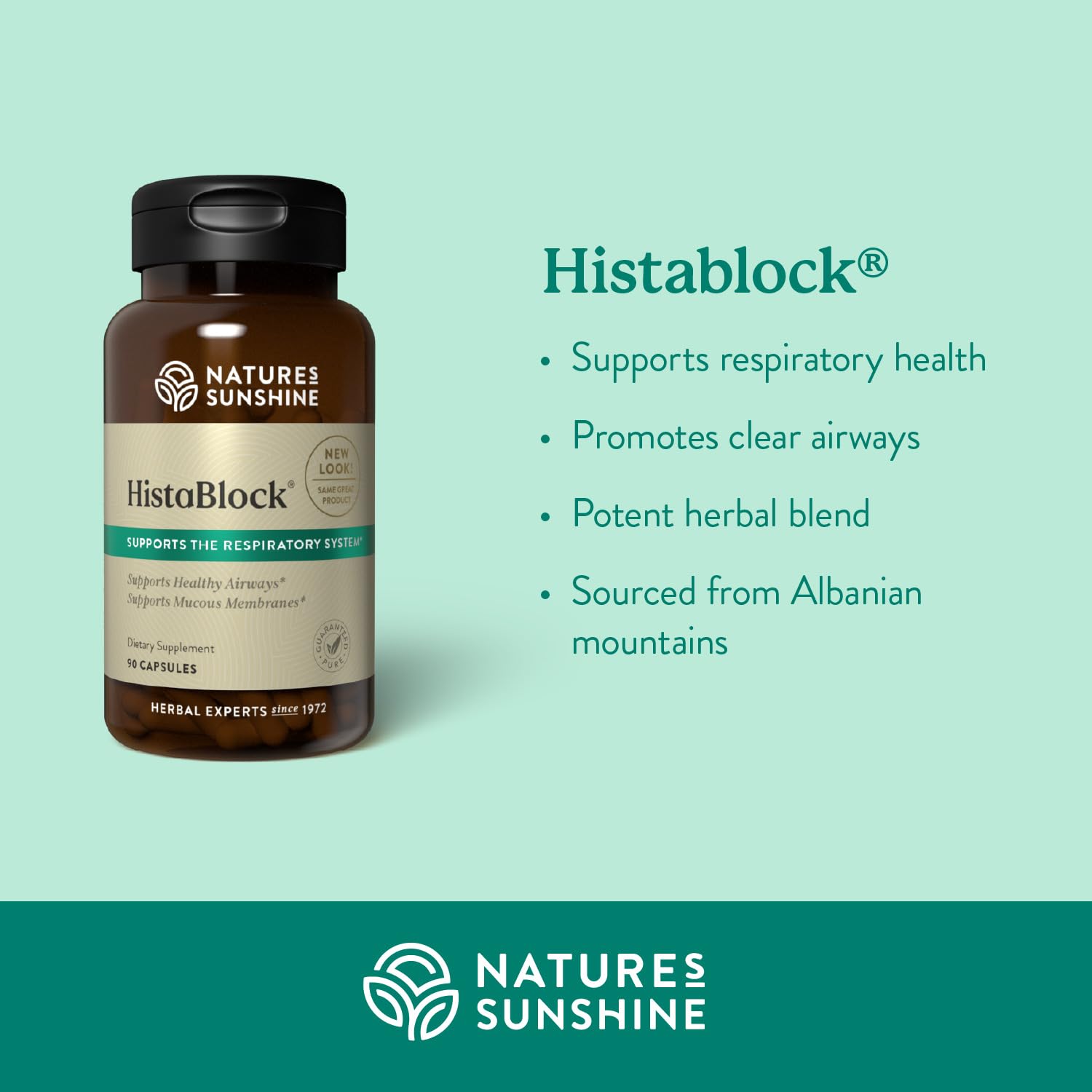 Nature's Sunshine HistaBlock Nettle Herbal Supplement back view