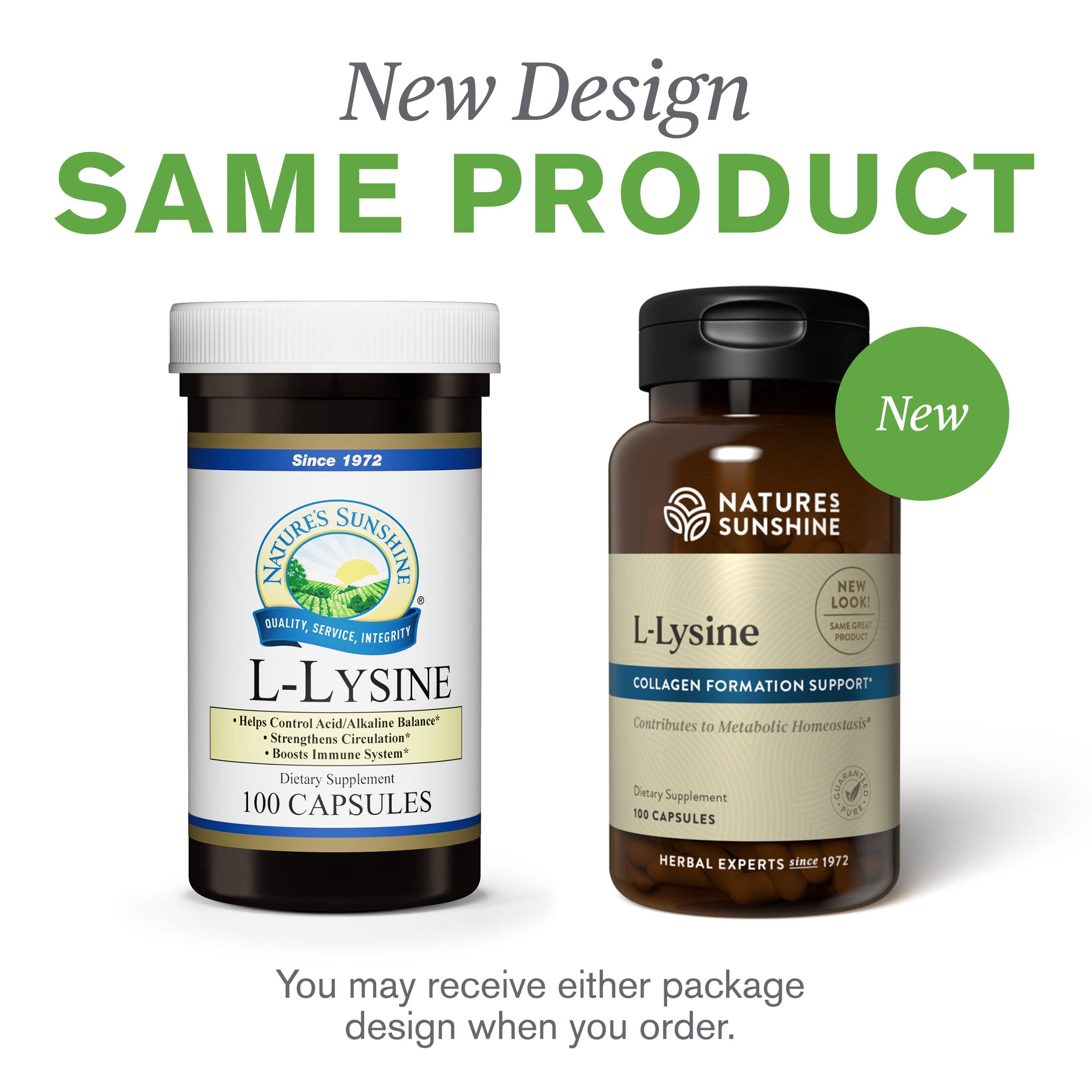 Nature's Sunshine L-Lysine 82g with fresh herbs