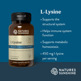 Nature's Sunshine L-Lysine capsules close-up