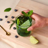 Nature's Sunshine Liquid Chlorophyll 522g with a glass of water