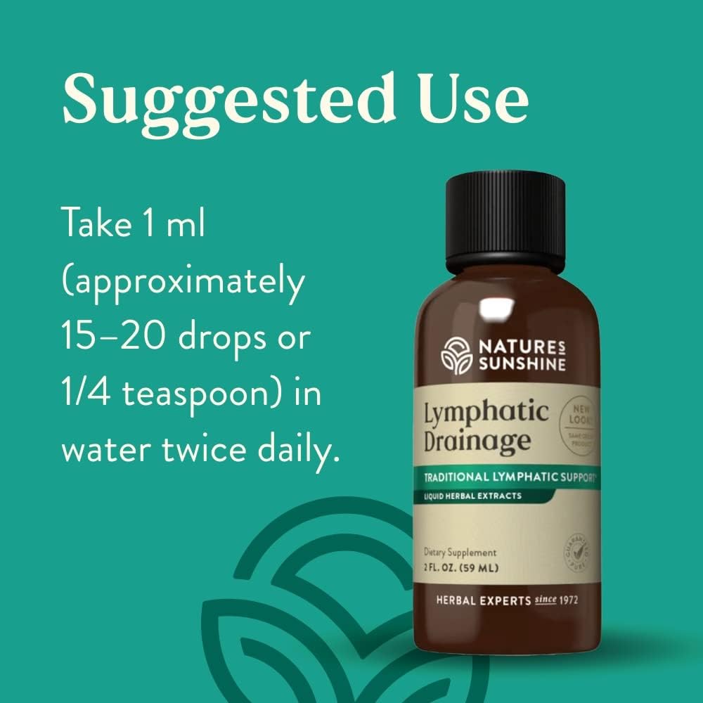 Nature's Sunshine Lymphatic Drainage Drops 91g back label