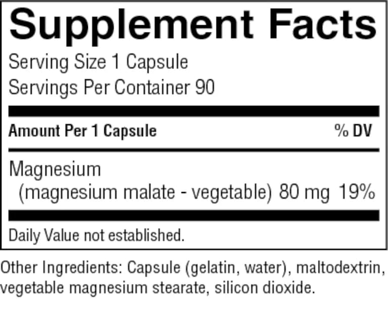 Nature's Sunshine Magnesium Supplement 91g side view