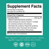 Nature's Sunshine Multi-Enzymes 91g displayed with fresh fruits