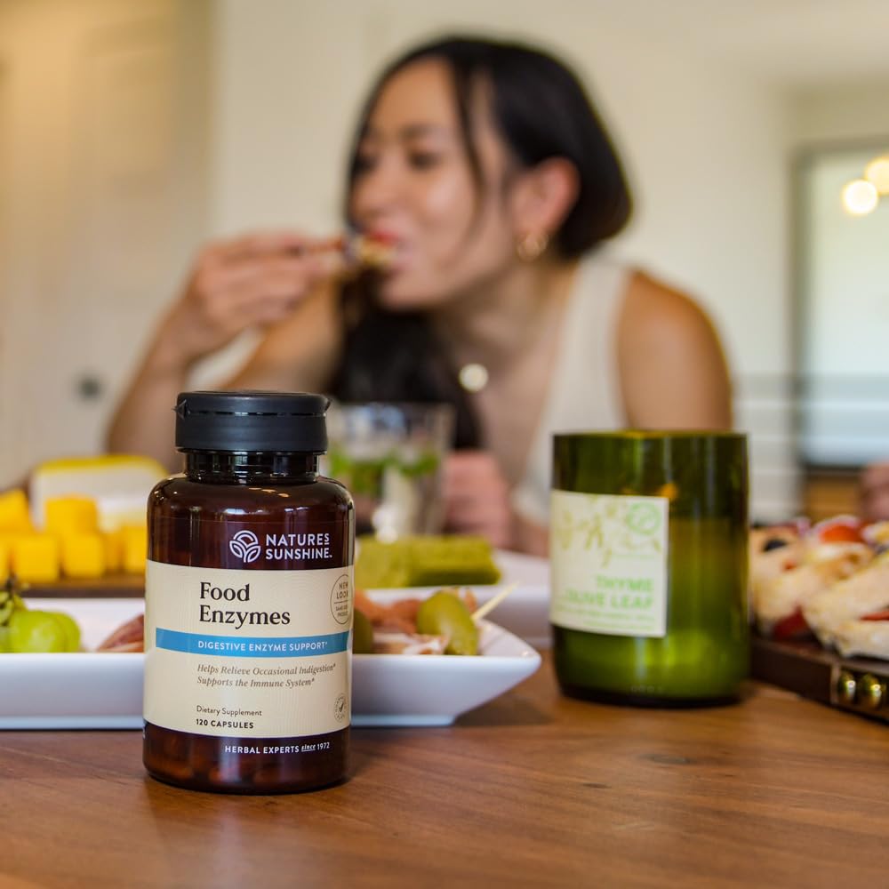 Nature's Sunshine Multi-Enzymes 91g nutritional information label