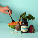 Nature's Sunshine Multi-Enzymes 91g side view of the bottle