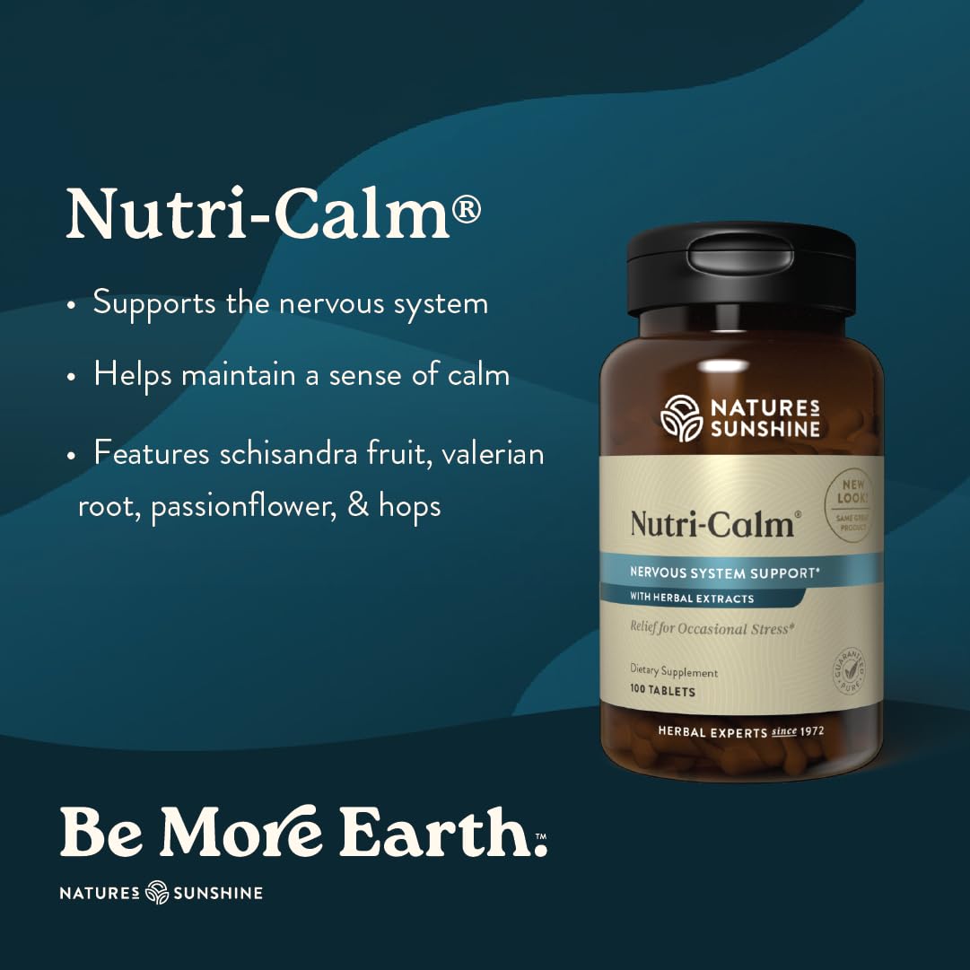 Nature's Sunshine Nutri-Calm 136g back view with ingredients