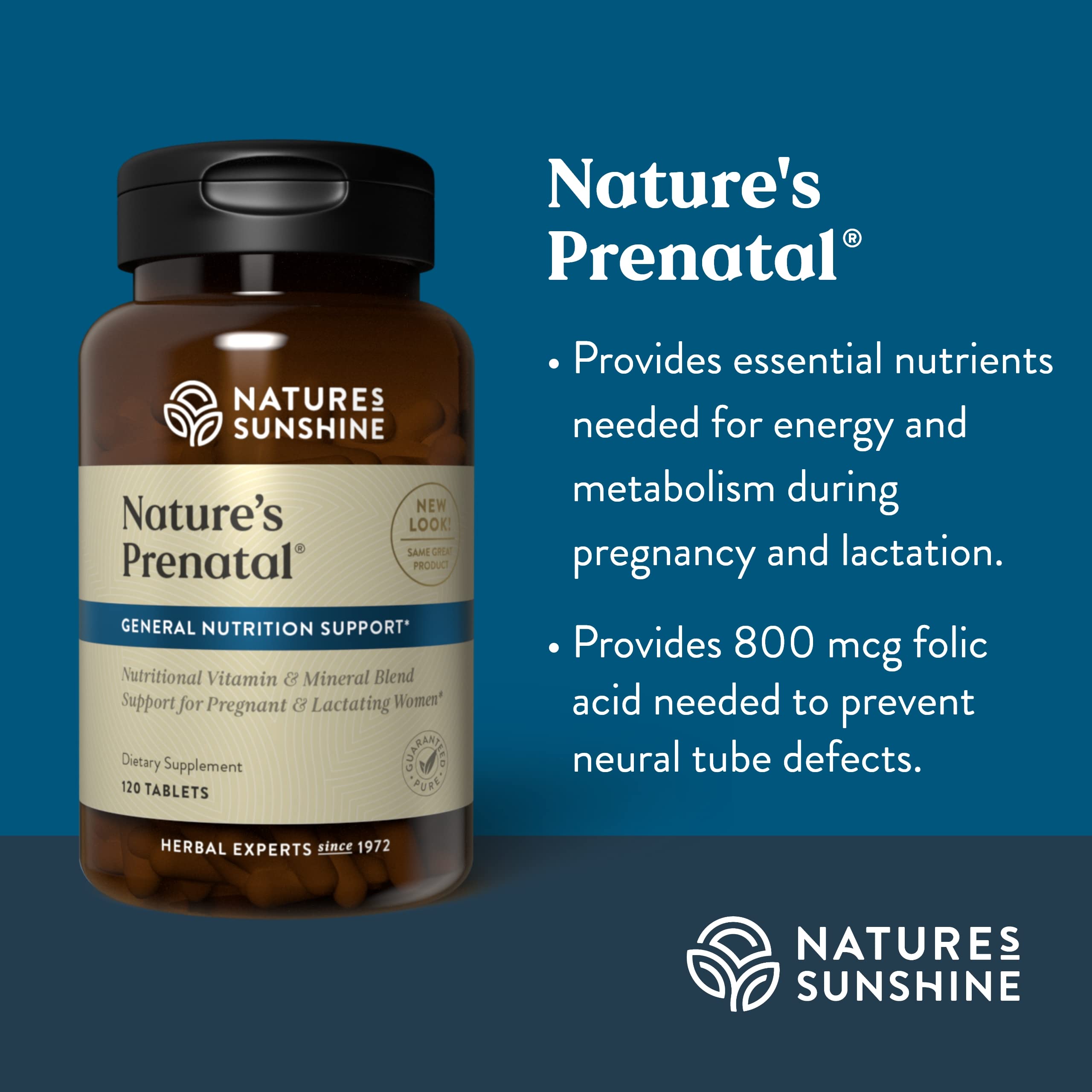 Nature's Sunshine Prenatal Vitamins 800mcg Folic Acid ingredients list