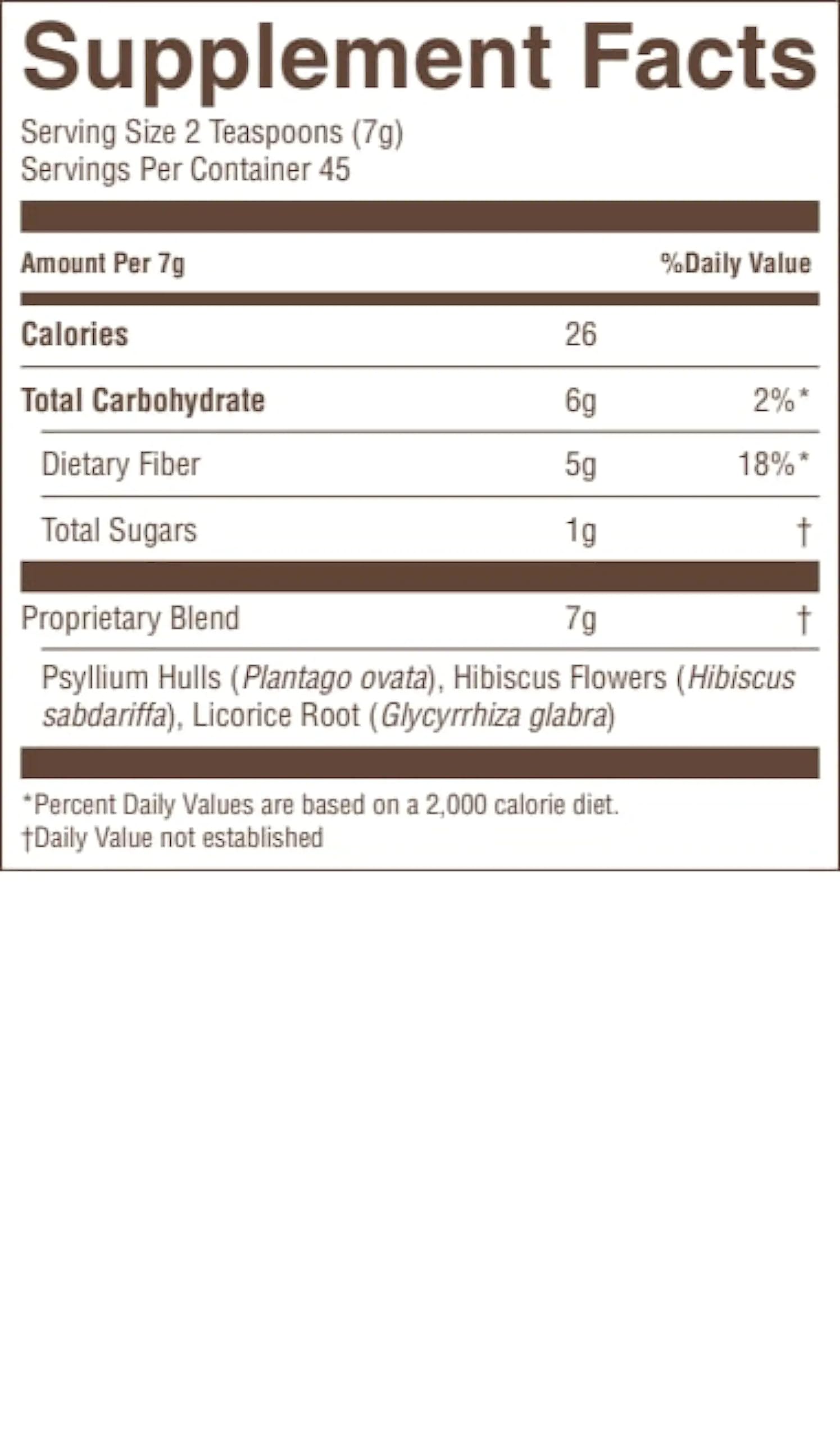 Nature's Sunshine Psyllium Hulls 331g packaging details