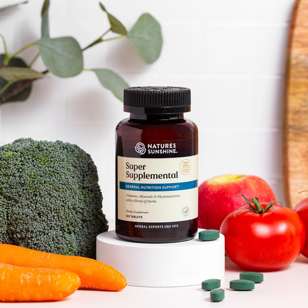 Nature's Sunshine Super Supplemental Multivitamin side view showing capsule