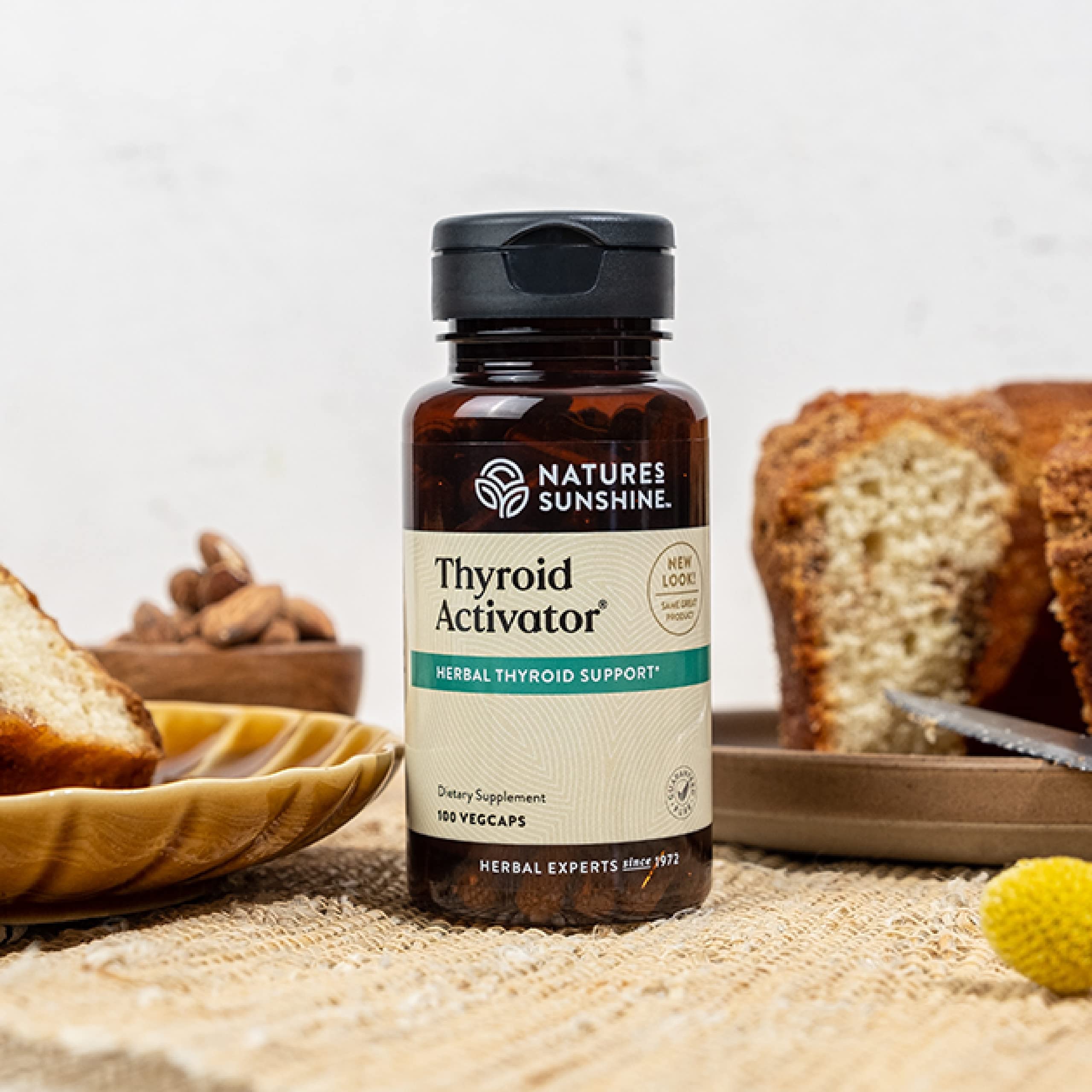 Nature's Sunshine Thyroid Extract 45g side view