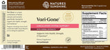 Nature's Sunshine Vari-Gone ingredients list on the bottle