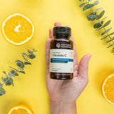 Nature's Sunshine Vitamin C 1000mg tablets side view