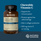 Nature's Sunshine Vitamin C Tablets 250mg lifestyle scene with a glass of water