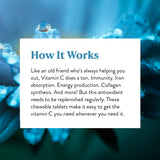 Nature's Sunshine Vitamin C Tablets 250mg opened bottle showing tablets