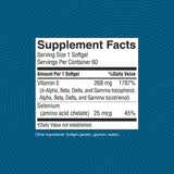 Nature's Sunshine Vitamin E Softgels label close-up