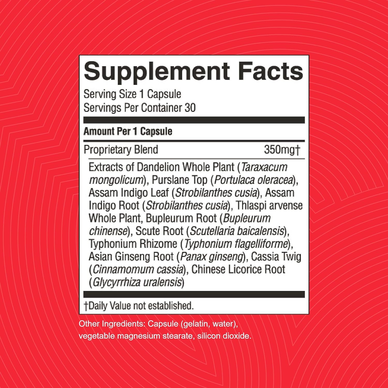 Nature's Sunshine VS-C TCM Supplement on a wooden table