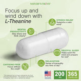 Nature's Trove L-Theanine 200mg bottle side view