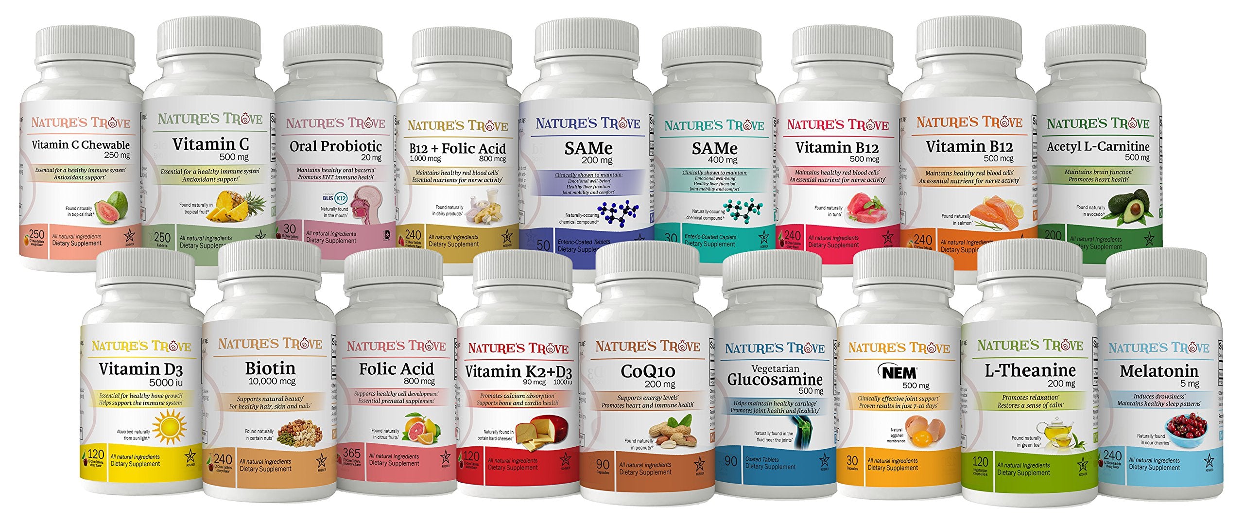 Nature's Trove Melatonin 5mg Cherry Chewable Tablets side view