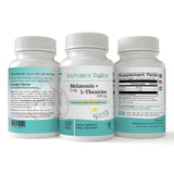 Nature's Trove Melatonin + L-Theanine bottle with label