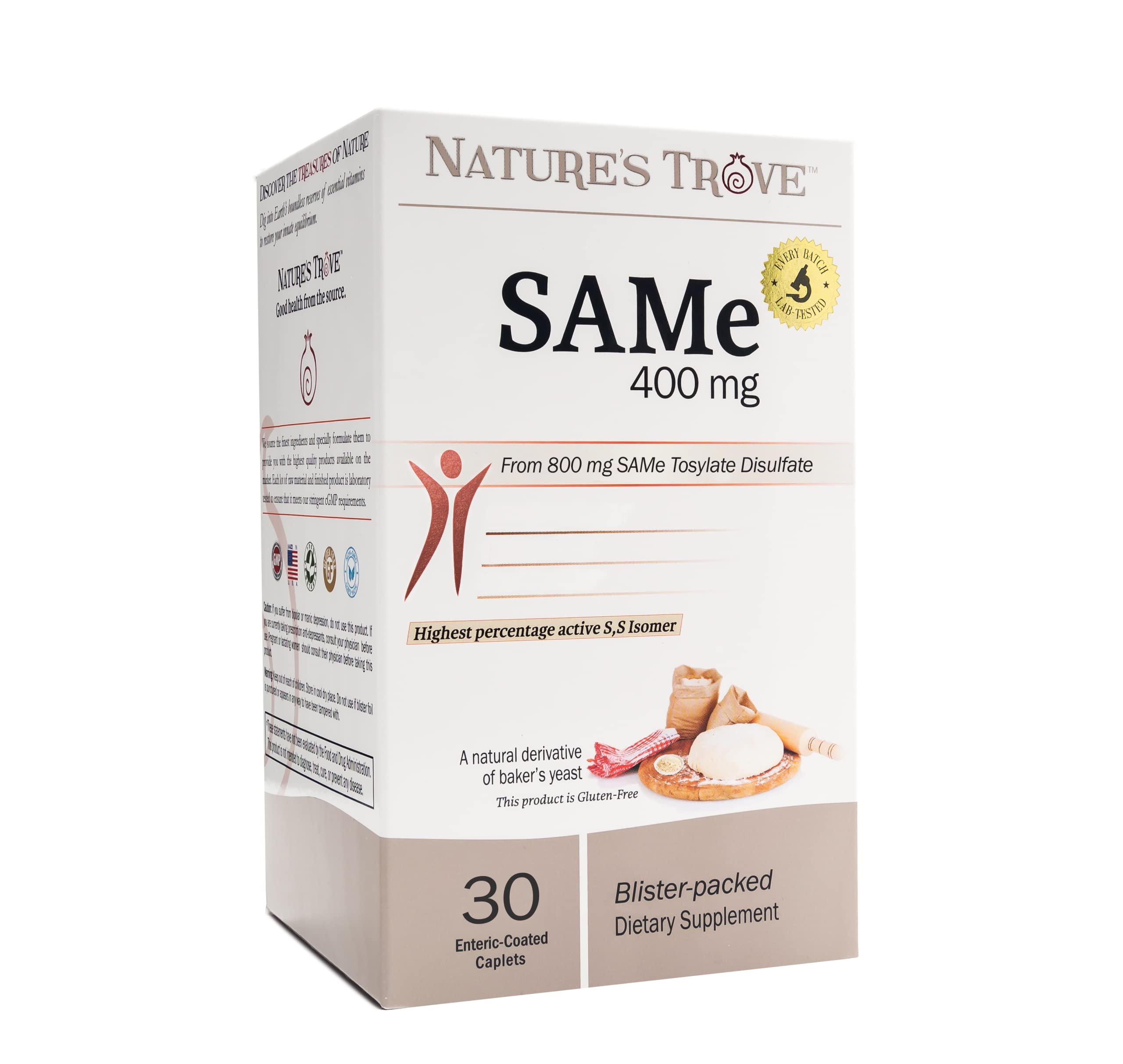 Nature's Trove SAM-e Supplement 60 caplets front view
