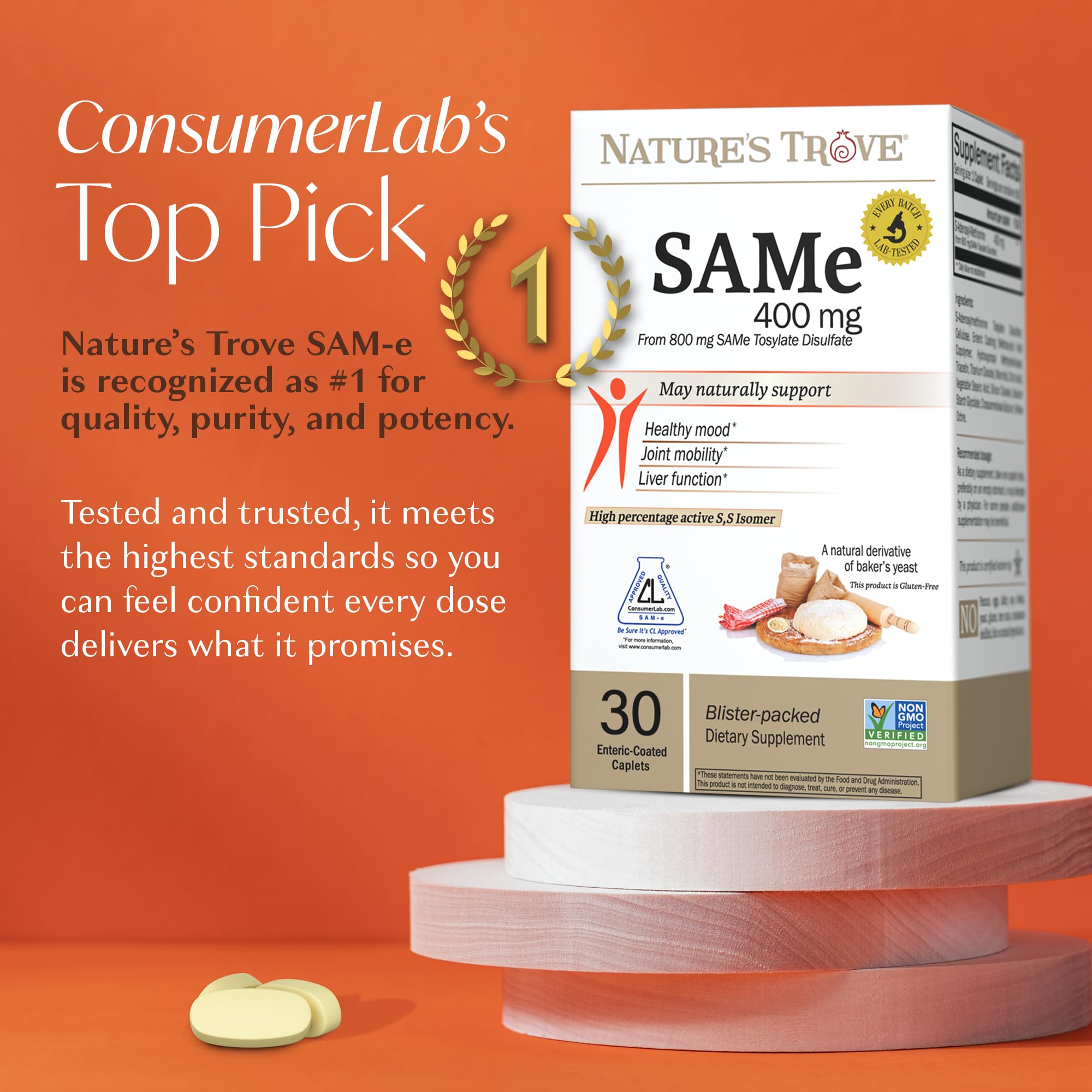 Nature's Trove SAM-e Supplement blister packaging