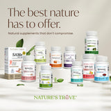 Nature's Trove SAM-e Supplements 91g caplet on a wooden table