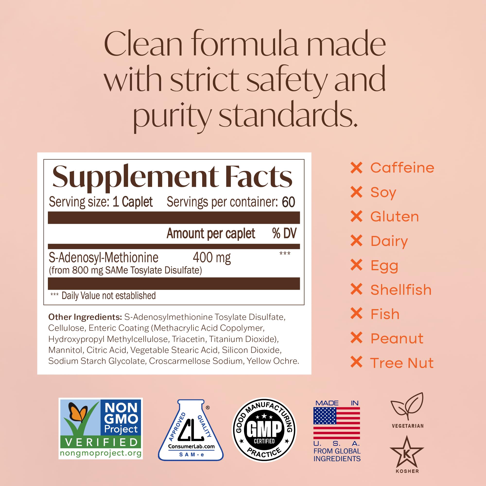 Nature's Trove SAM-e Supplements 91g opened blister pack