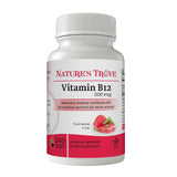 Nature's Trove Vitamin B12 Chewable Tablets cherry flavour front view