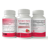 Nature's Trove Vitamin B12 Chewable Tablets cherry flavour side view