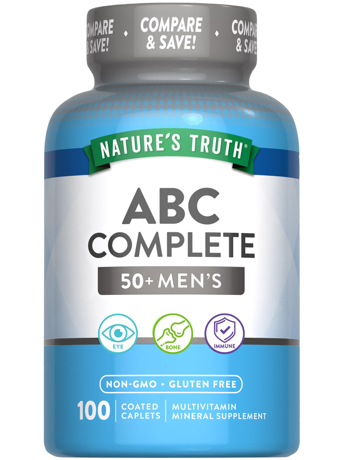Nature's Truth ABC Complete Men's 50+ Multivitamin front view