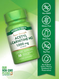 Nature's Truth Acetyl L-Carnitine 1000mg capsules on a table