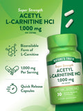 Nature's Truth Acetyl L-Carnitine 1000mg ingredients list