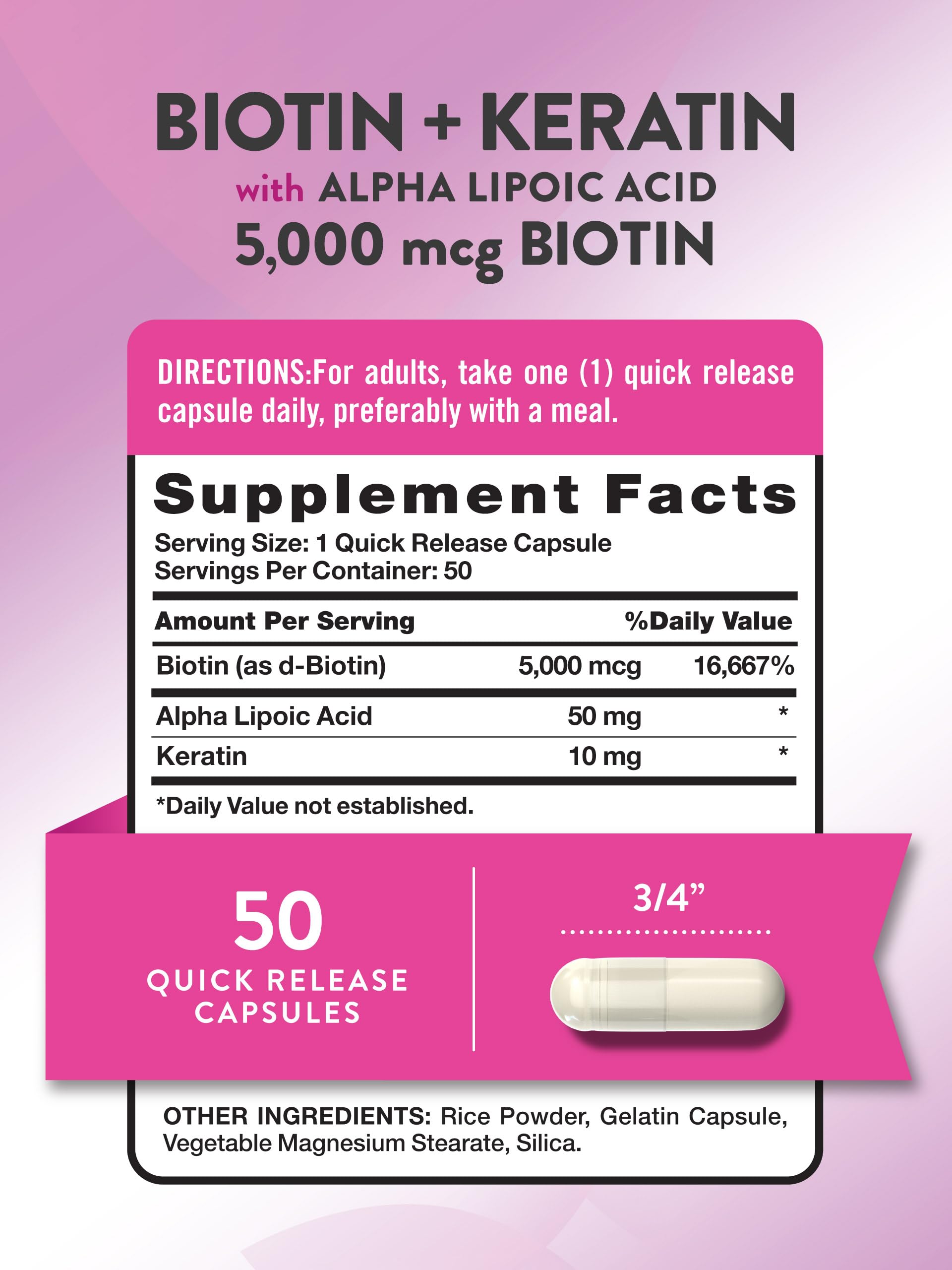 Nature's Truth Alpha Lipoic Acid capsule side view showing dosage details