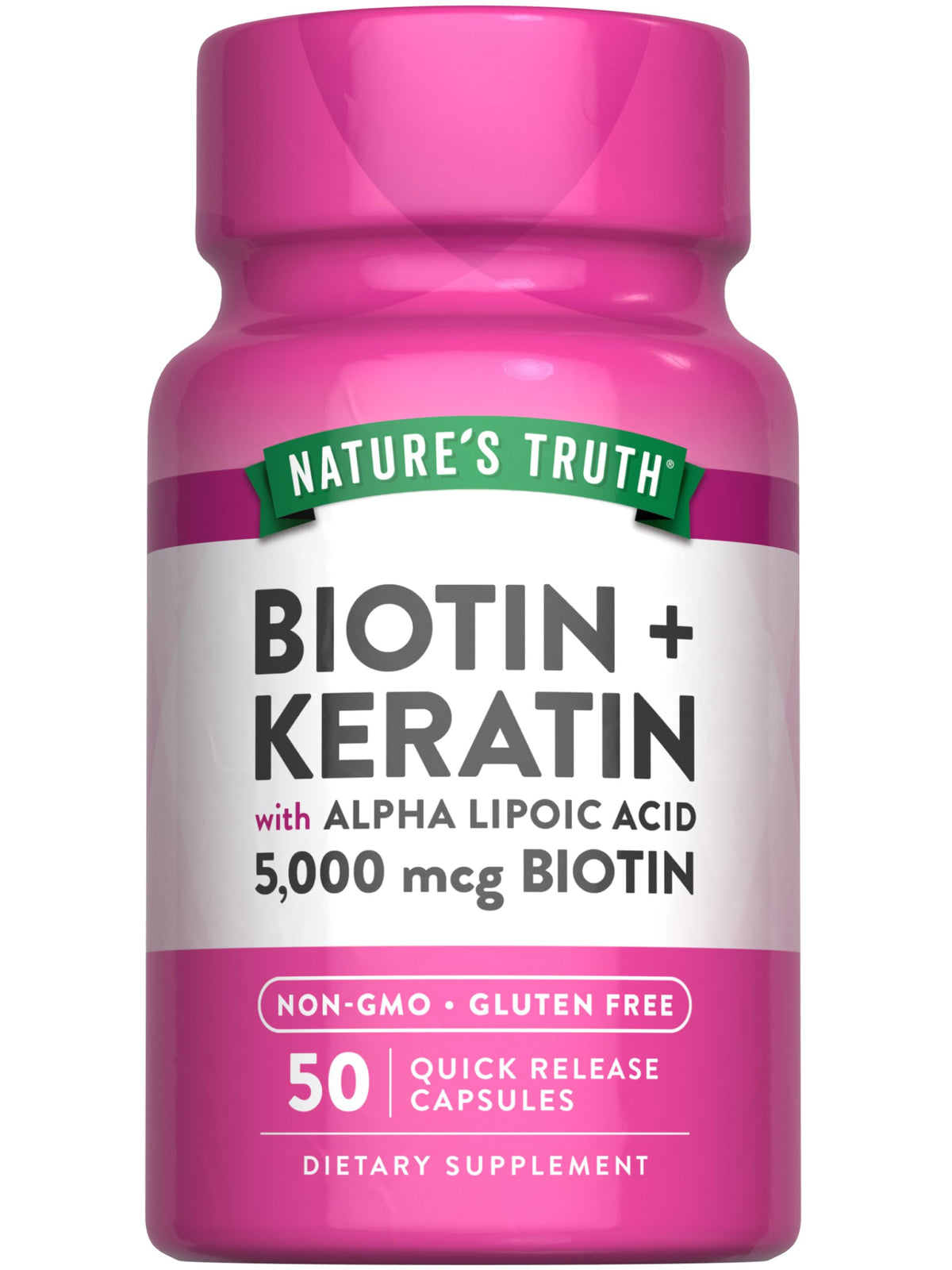 Nature's Truth Alpha Lipoic Acid supplement front view with capsule bottle