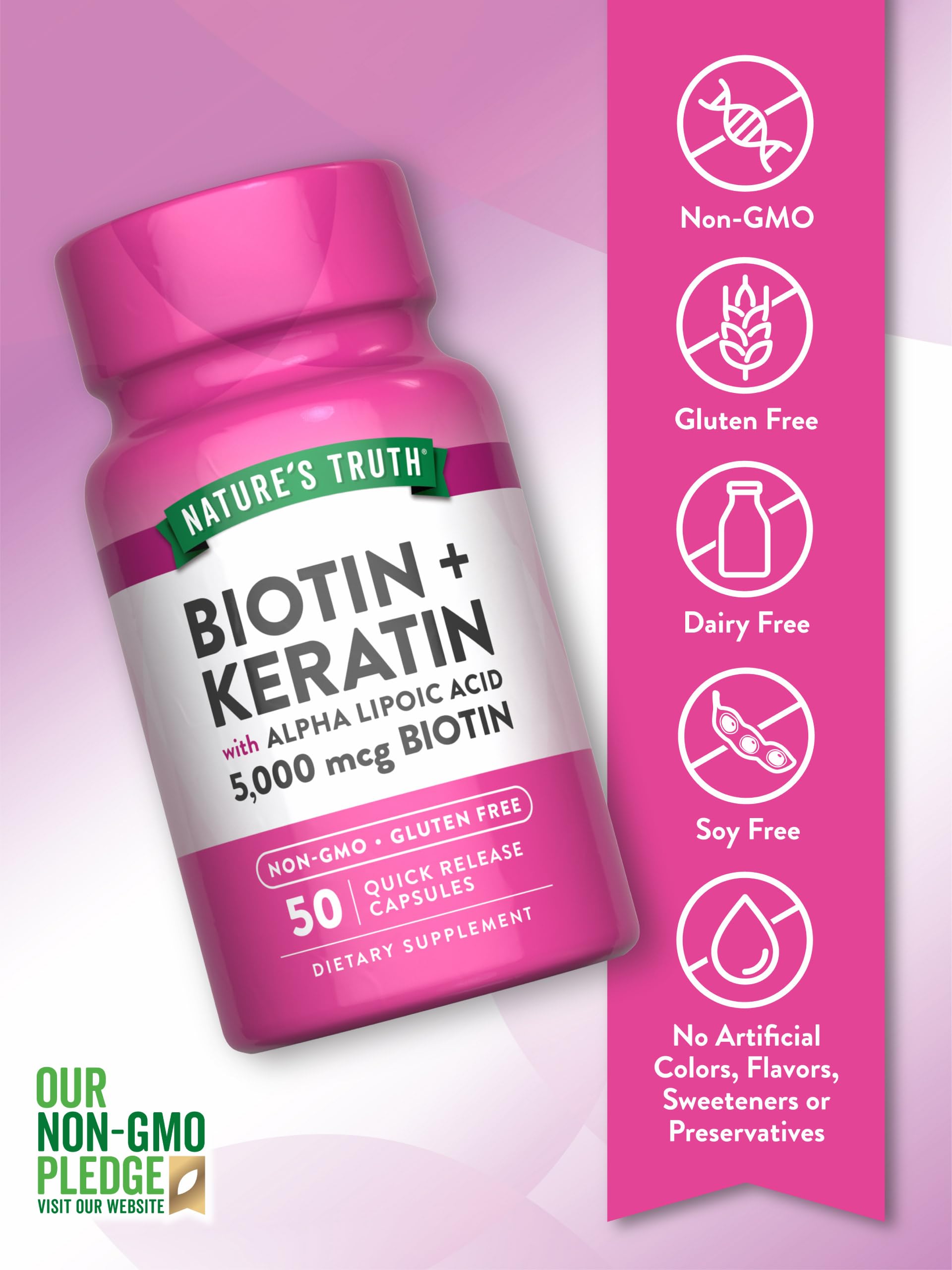 Nature's Truth Alpha Lipoic Acid supplement ingredients list on packaging