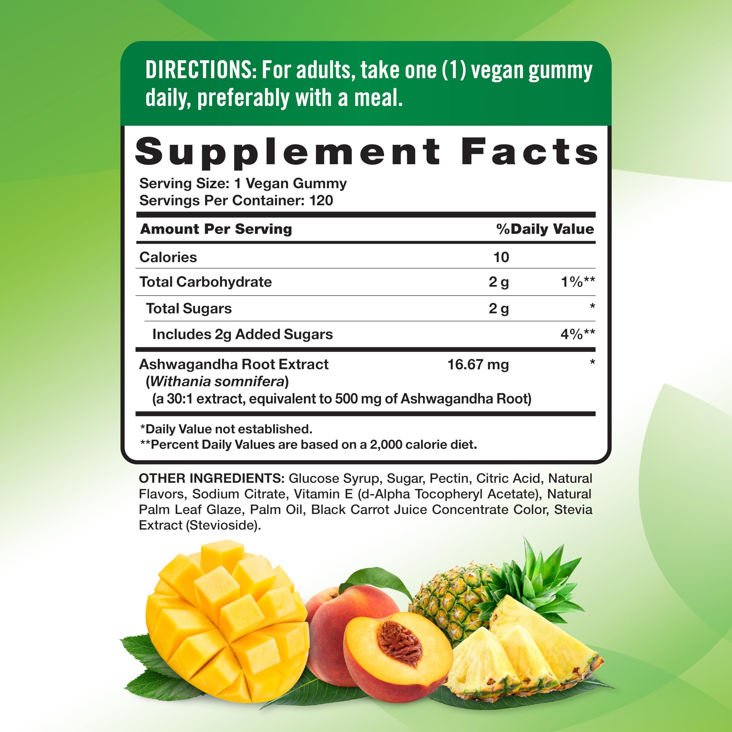 Nature's Truth Ashwagandha Gummies tropical flavour gummies