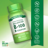 Nature's Truth B-Complex Vitamins 100mg vegan capsules bottle with label