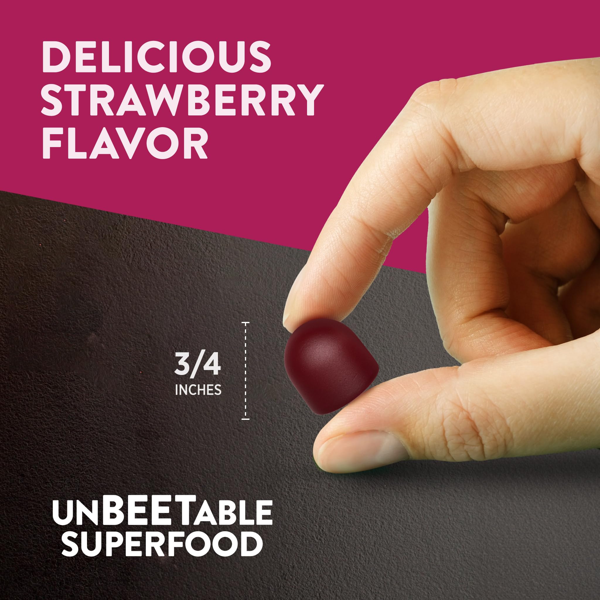 Nature's Truth Beet Root Extract Vegan Gummies with ingredients