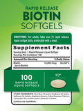 Nature's Truth Biotin 10,000 mcg softgel packaging