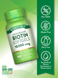 Nature's Truth Biotin 10,000 mcg softgel side view