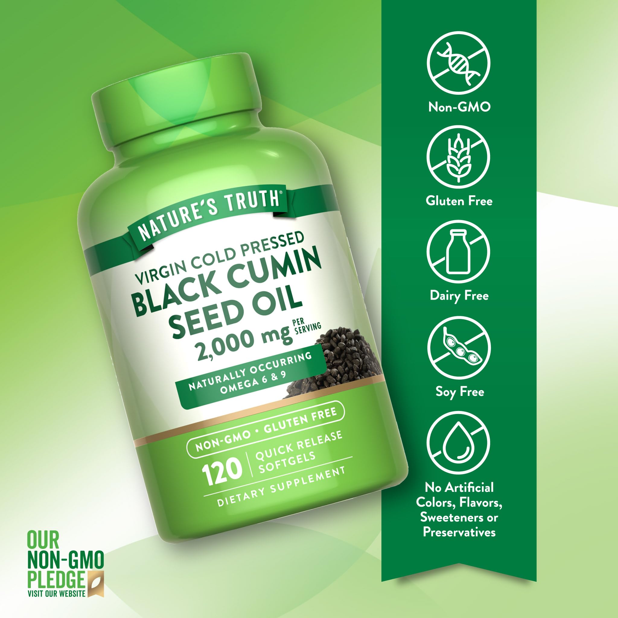 Nature's Truth Black Cumin Seed Oil Softgels packaging