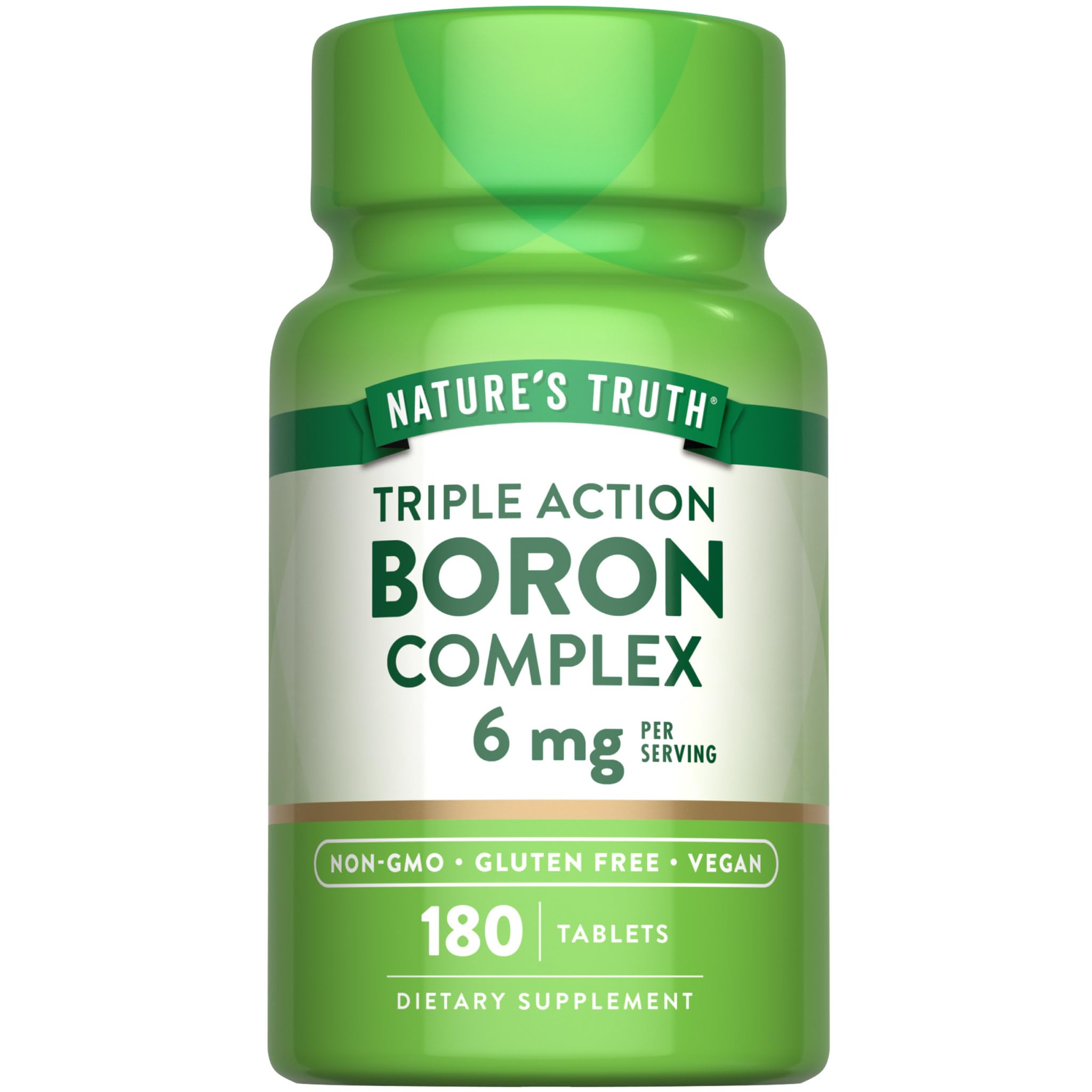 Nature's Truth Boron Complex 6mg Vegan Tablets front view