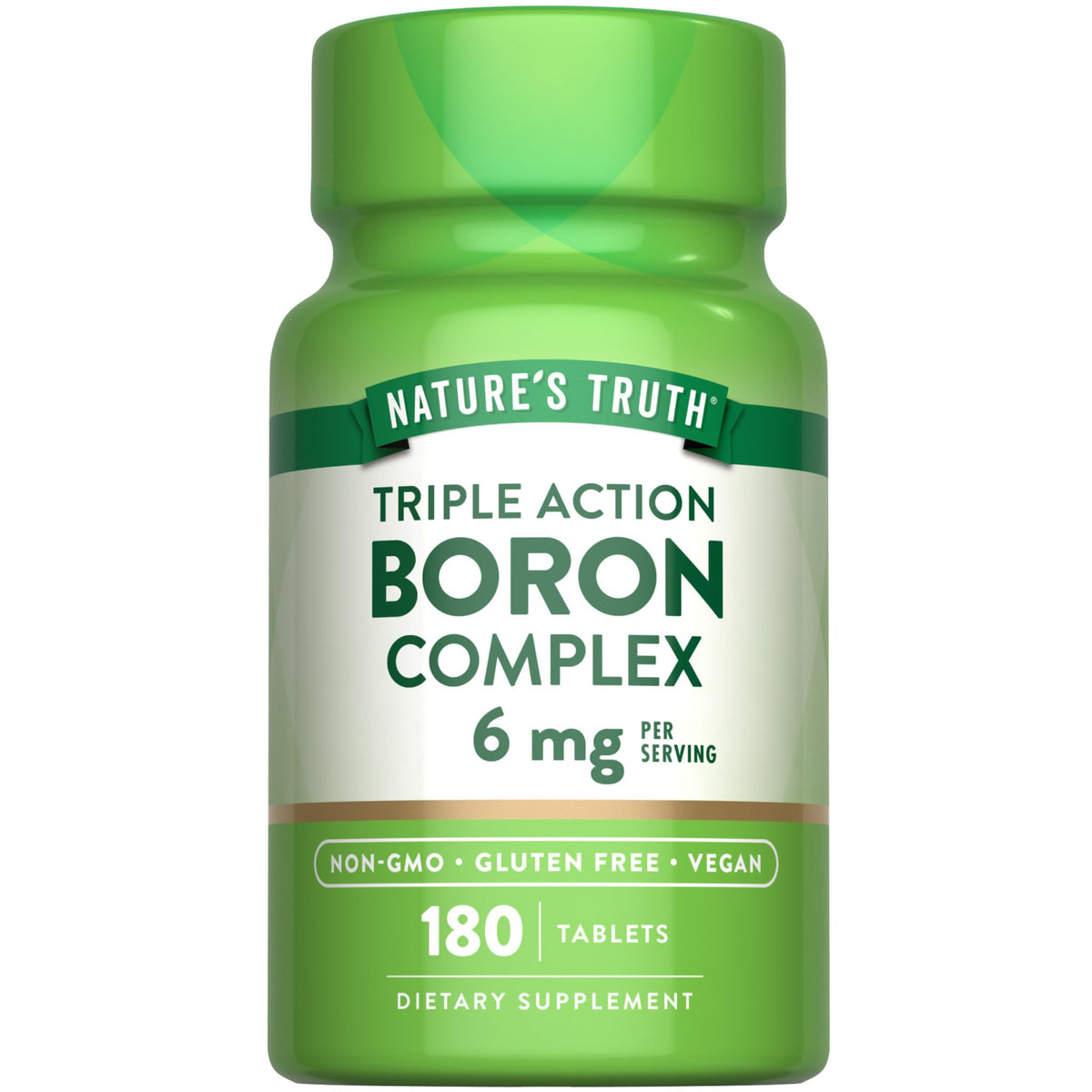 Nature's Truth Boron Complex 6mg Vegan Tablets front view