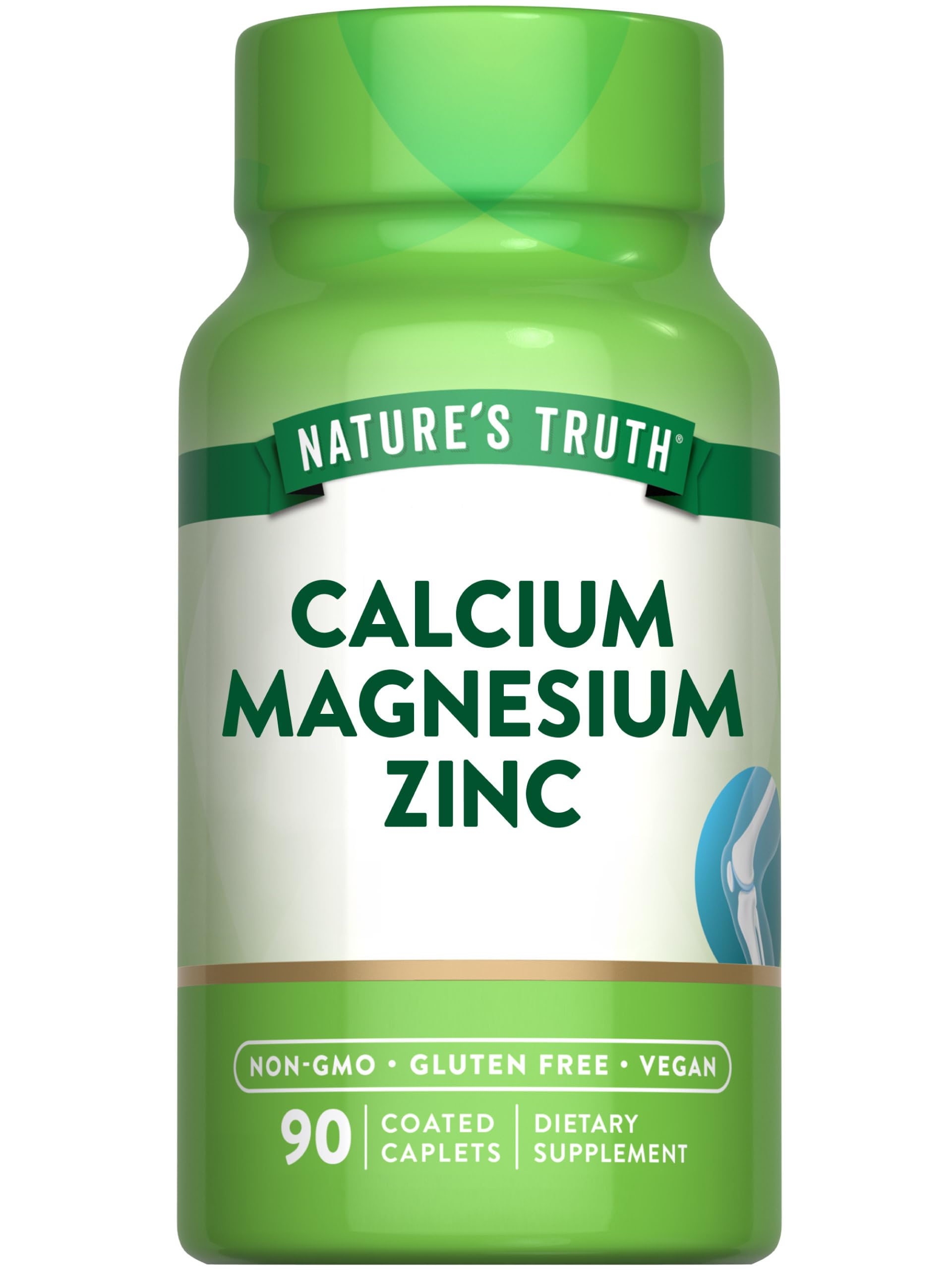 Nature's Truth Calcium Magnesium Zinc Supplement front view